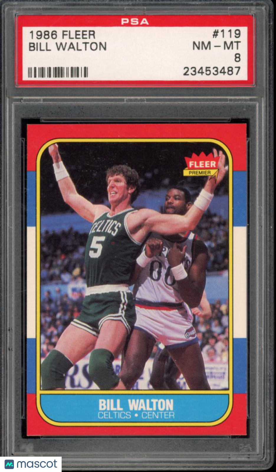 1986-87 Fleer Bill Walton PSA 8