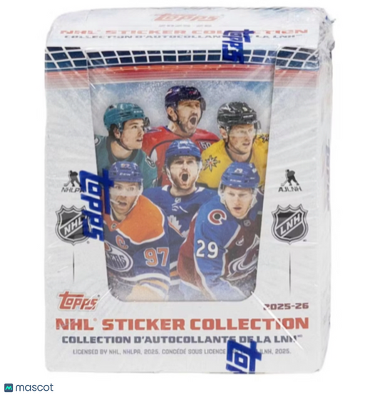 2025-26 Topps NHL Sticker Collection Display Box