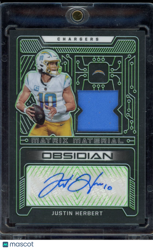 2022 Obsidian Justin Herbert Patch Auto /10
