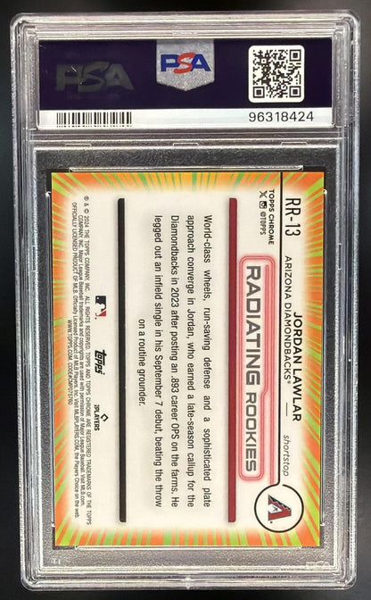 2024 Topps Chrome Jordan Lawlar #RR-13 Radiating Rookies RC PSA 10