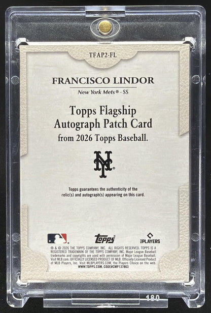 2026 Topps Series 2 Francisco Lindor #TFAP2-FL Auto Patch Bronze 17/25
