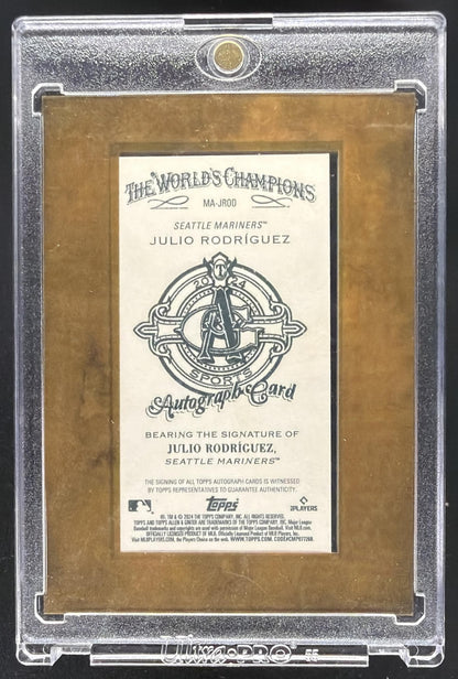 2024 Topps Allen & Ginter Julio Rodriguez #MA-JROD Mini Baseball Auto