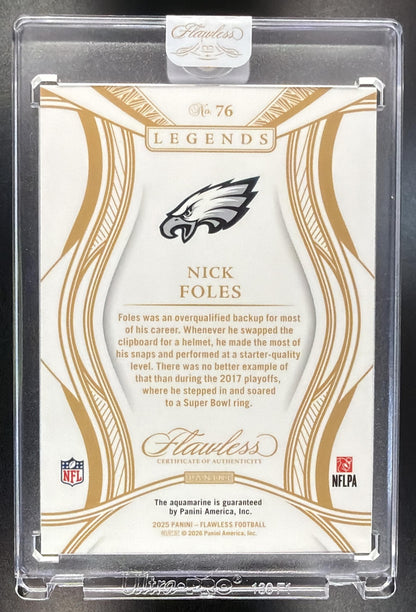 2025 Panini Flawless Nick Foles #76 Legends Diamond /3