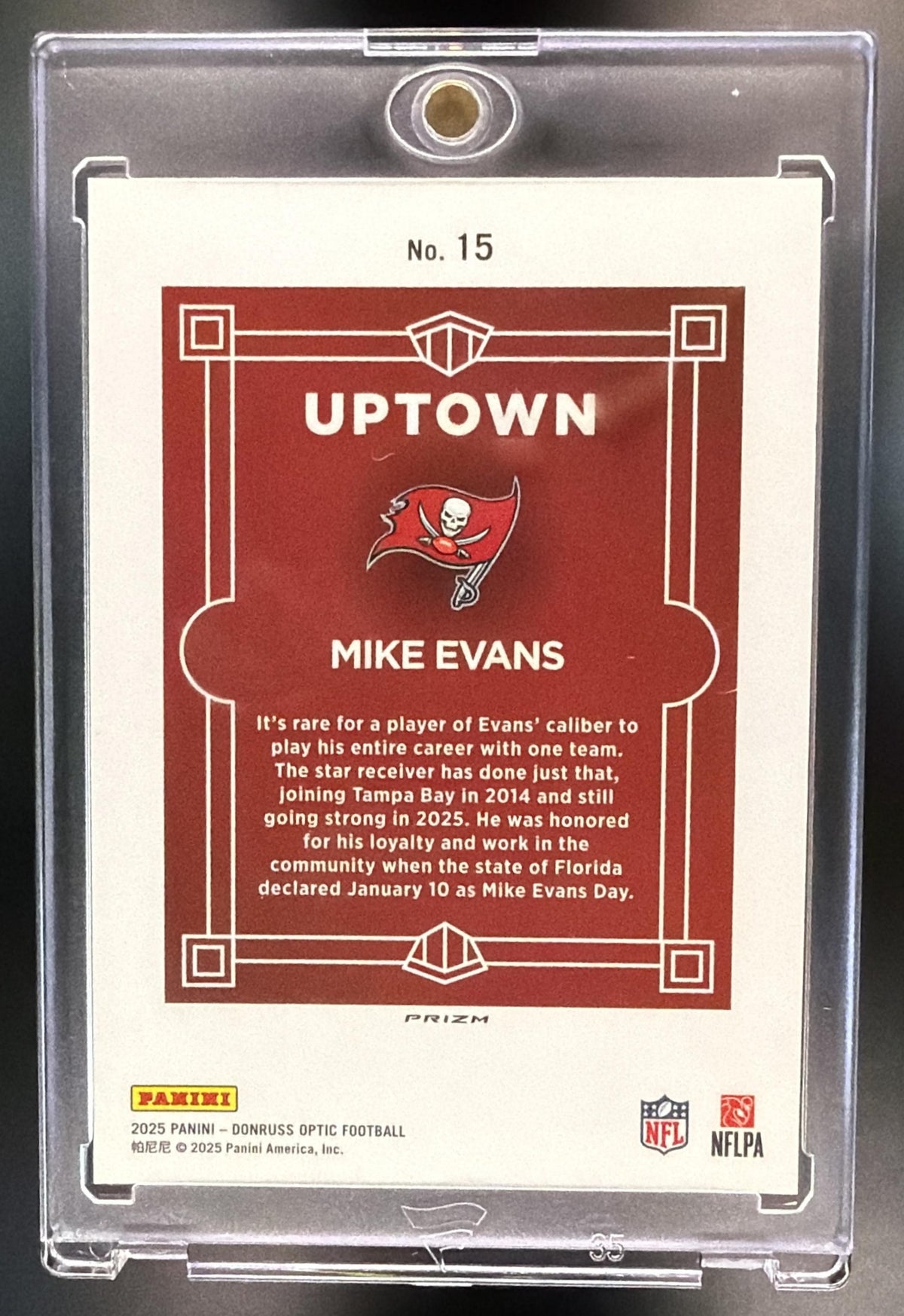 2025 Panini Donruss Optic Mike Evans #15 Uptown SSP