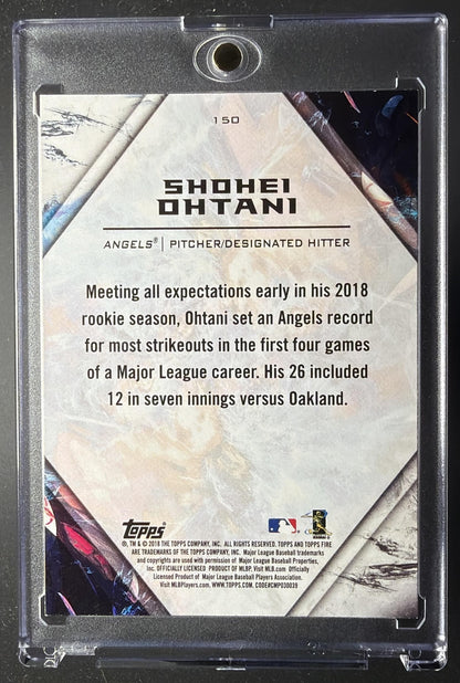 2018 Topps Fire Shohei Ohtani #150 RC