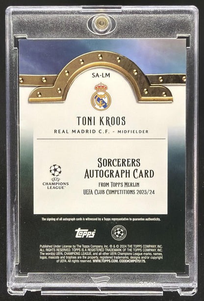 2023 Topps Chrome Merlin UEFA Club Competitions Toni Kroos #SA-LM Sorcerers Auto
