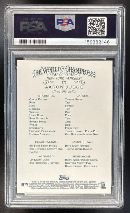 2017 Topps Allen & Ginter X Aaron Judge #172 RC PSA 10