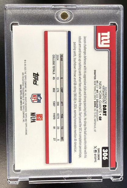 2025 Topps Chrome Jaxson Dart #306 Neon Pulse RC