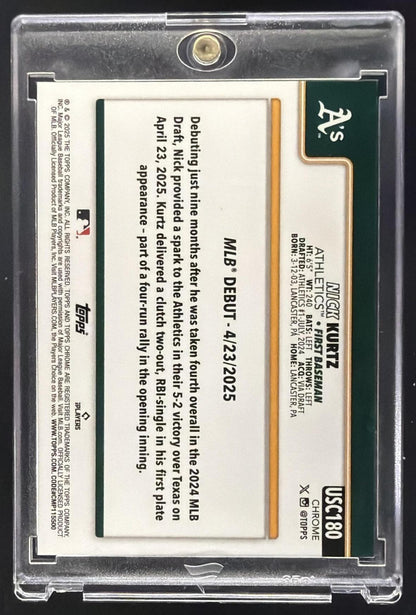 2025 Topps Chrome Update Nick Kurtz #USC180 RC