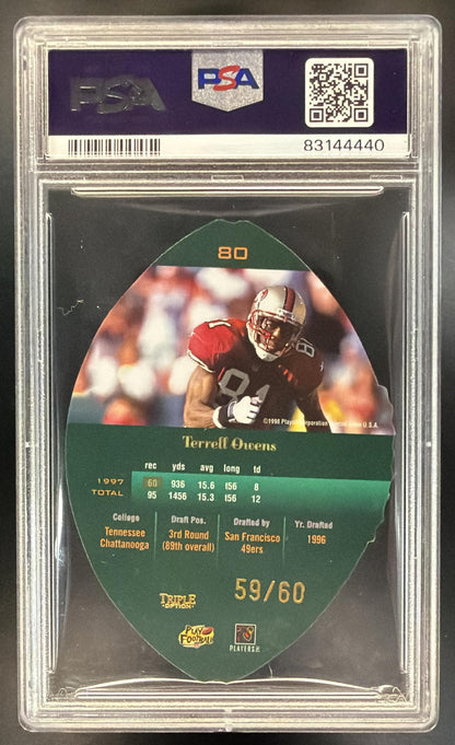 1998 Playoff Contenders Terrell Owens #80 Leather Gold 59/60 PSA 10