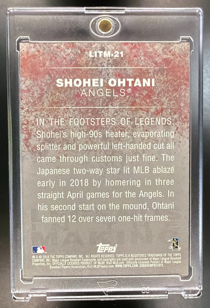 2018 Topps Update Shohei Ohtani #LITM-21 Legends in the Making Black RC Angels