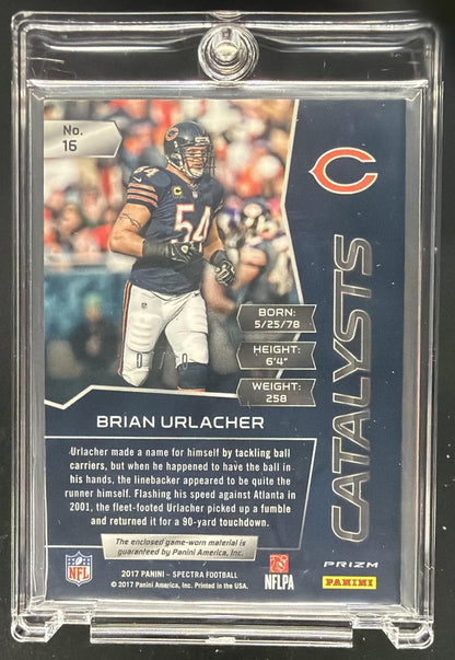 2017 Panini Spectra Brian Urlacher #16 Catalysts Neon Green 5/10