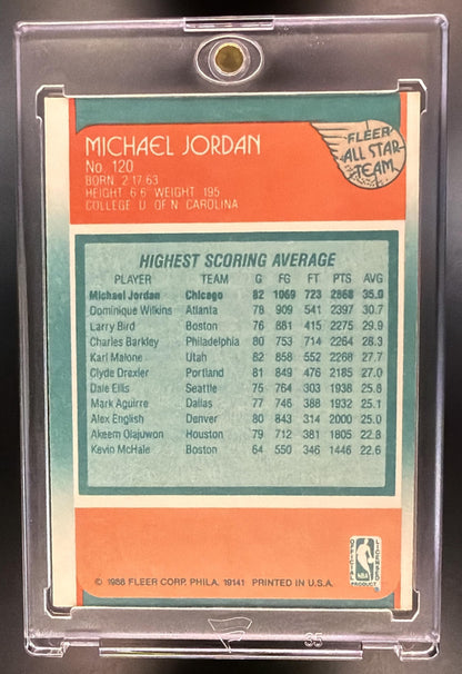 1988-89 Fleer Michael Jordan #120 All Star Bulls