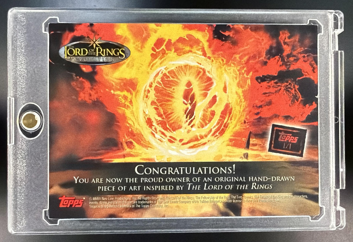 2008 Topps Lord Of The Rings Eye of Sauron 1/1 Sketch Card