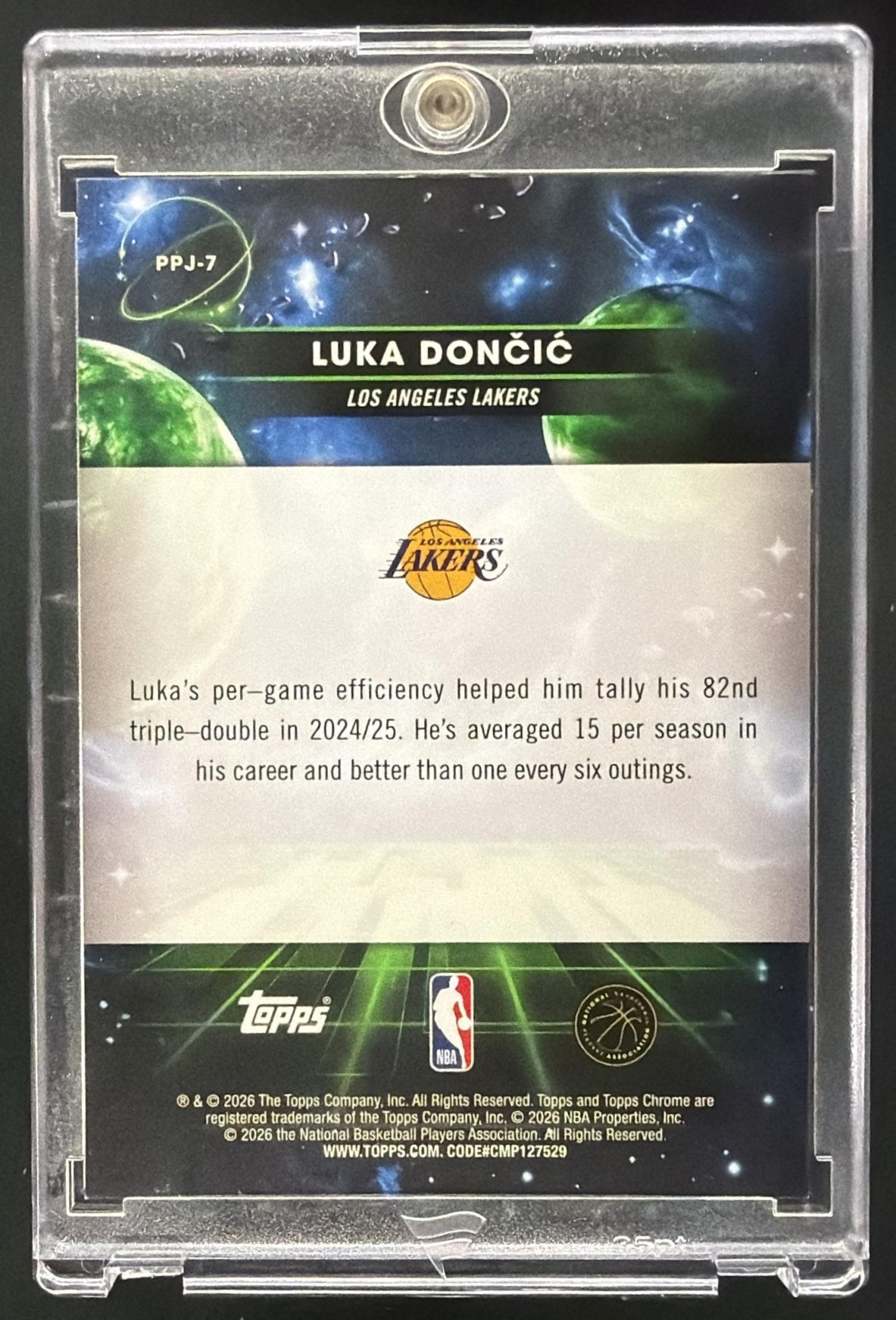 2025-26 Topps Cosmic Chrome Luka Doncic #PPJ-7 Planetary Pursuit Jupiter SSP