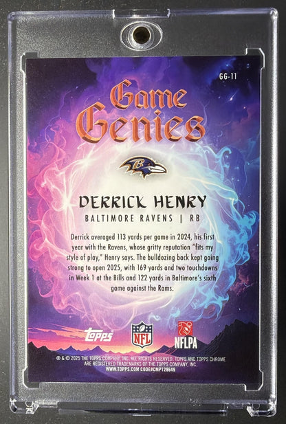2025 Topps Chrome Derrick Henry #GG-11 Game Genies SSP
