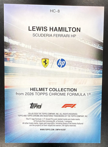 2026 Topps Chrome Formula 1 F1 Lewis Hamilton #HC-8 Helmet Collection