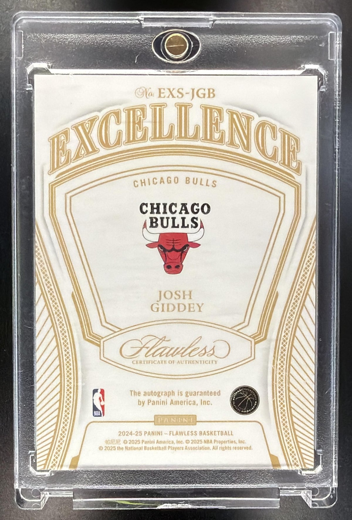 2024-25 Panini Flawless Josh Giddey #29 Excellence Signatures /10 Auto