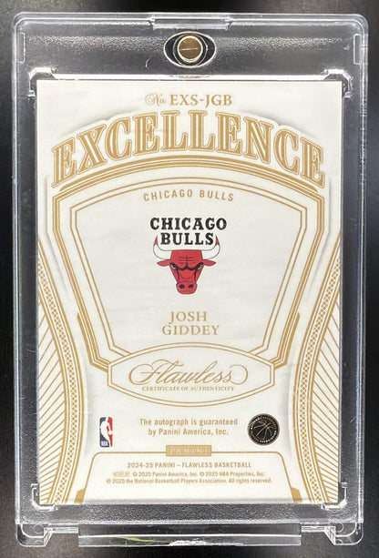 2024-25 Panini Flawless Josh Giddey #29 Excellence Signatures /10 Auto