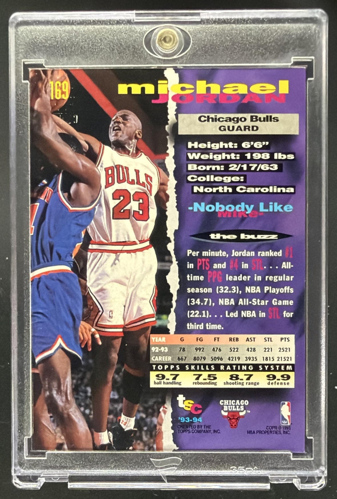 1993-94 Topps Stadium Club Michael Jordan #169 1st Day Issue