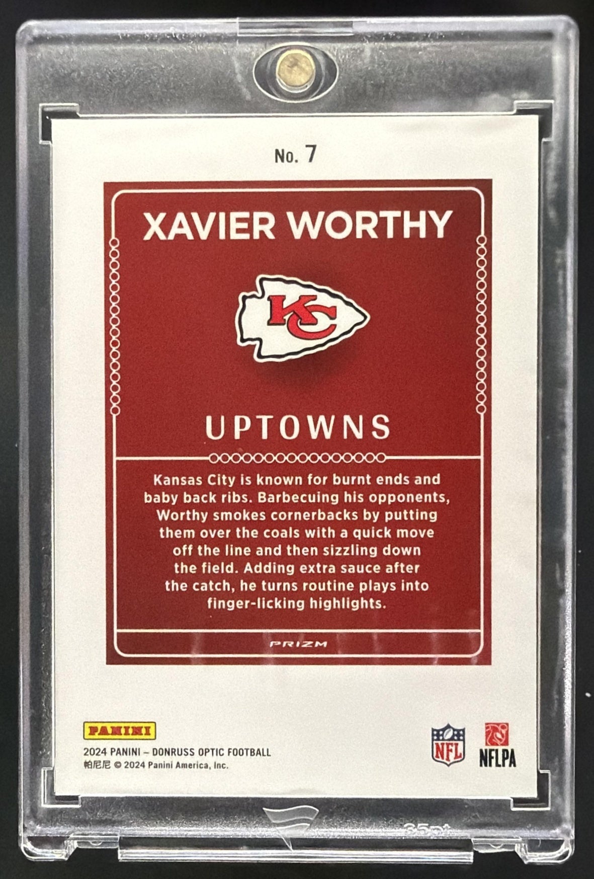 2024 Panini Donruss Optic Xavier Worthy #7 Uptowns RC SSP