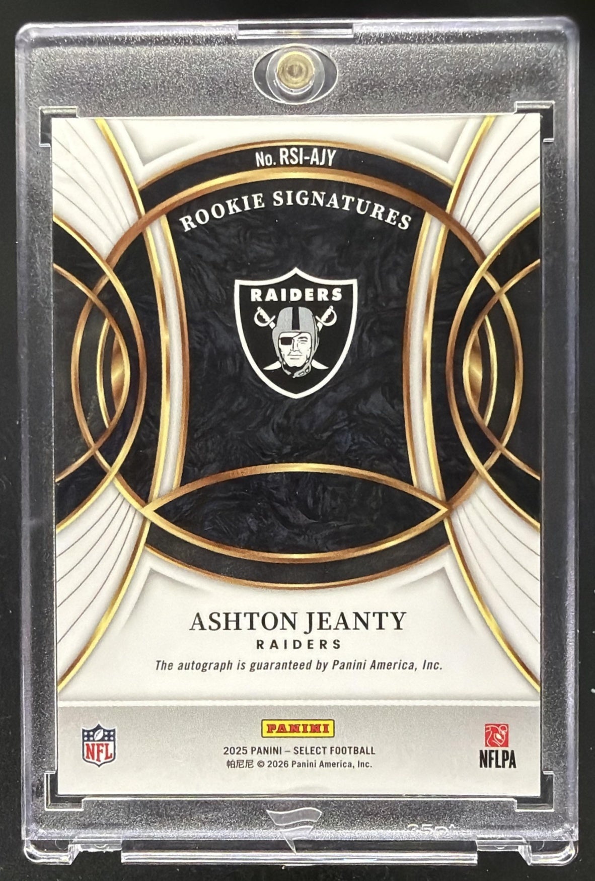 2025 Panini Select Ashton Jeanty #522 Rookie Auto