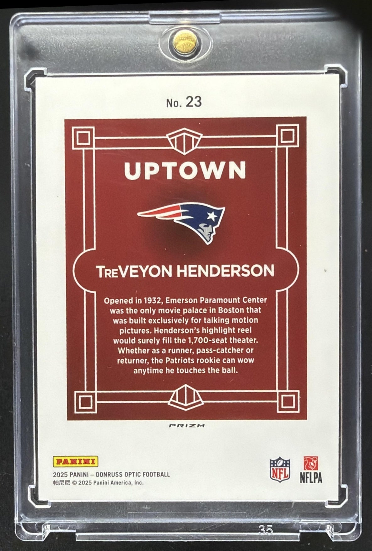 2025 Panini Donruss Optic TreVeyon Henderson #23 Uptown RC