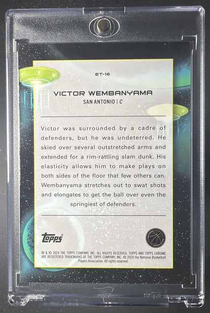 2023-24 Topps Cosmic Chrome Victor Wembanyama #ET-16 Extraterrestrial Talent RC
