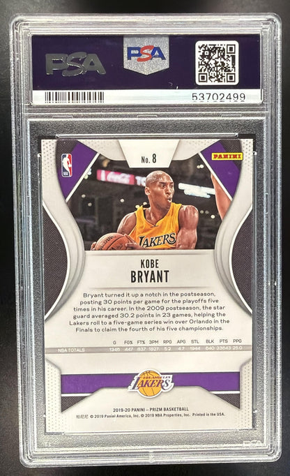 2019-20 Panini Prizm Kobe Bryant #8 PSA 10