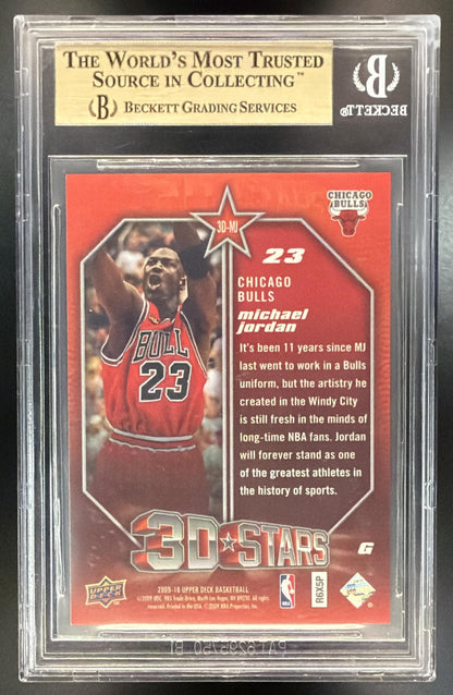 2009-10 Upper Deck Michael Jordan #3D-MJ 3D Stars BGS 9.5 SLAB CHIP