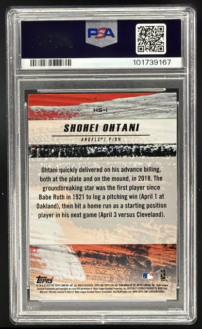 2018 Topps Fire Shohei Ohtani #HS-1 Hot Starts RC PSA 10