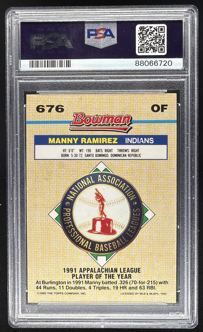 1992 Bowman Manny Ramirez #676 Foil RC PSA 10