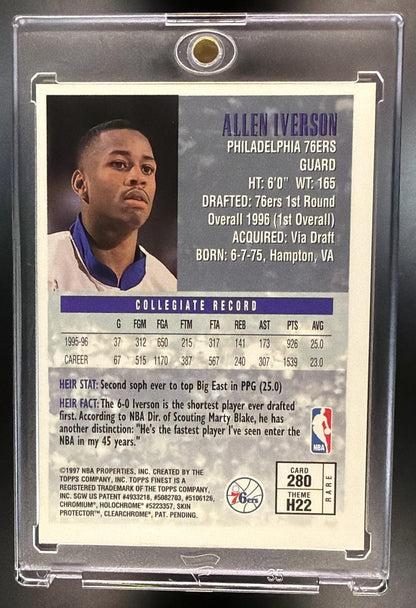 1996-97 Topps Finest Allen Iverson #280 Gold