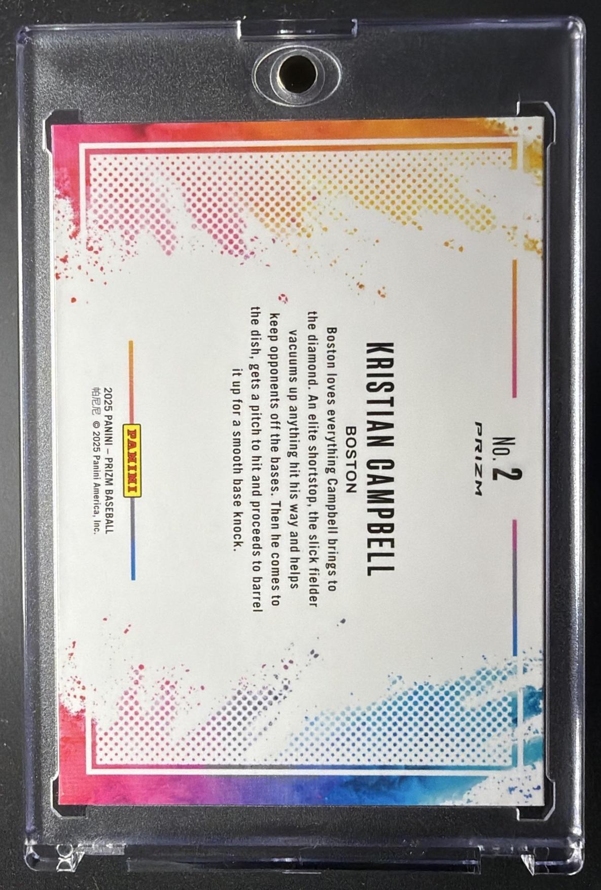 2025 Panini Prizm Kristian Campbell #2 Color Blast