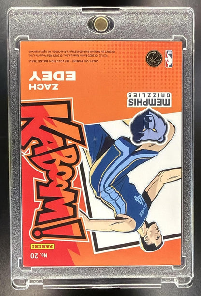 2024-25 Panini Revolution Zach Edey #20 Kaboom-Horizontal RC BAD CORNER