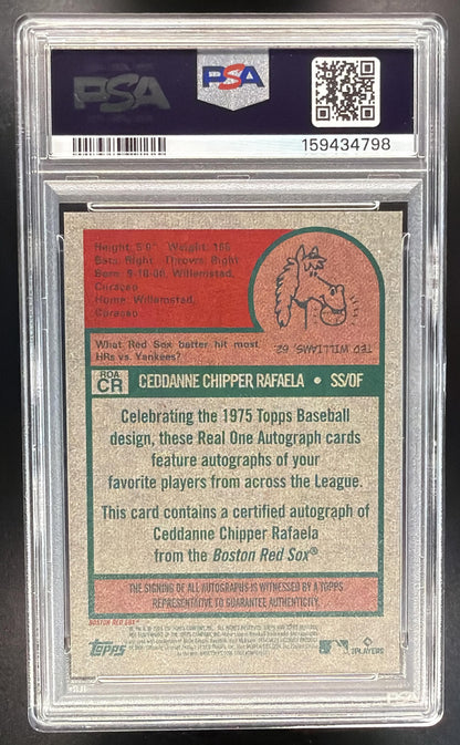 2024 Topps Heritage High Number Ceddanne Rafaela #ROA-CR Real One Auto RC PSA 9