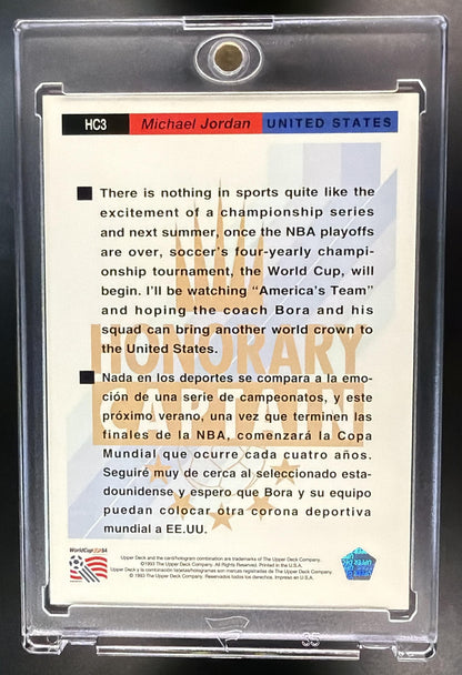 1993 Upper Deck World Cup Preview English/Spanish Michael Jordan #HC3 Honorary Captains