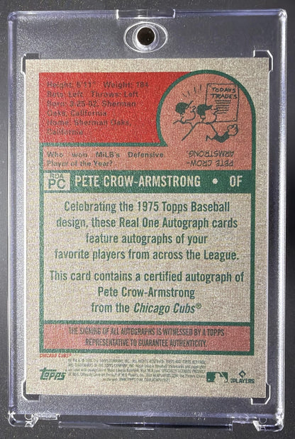 2024 Topps Heritage Pete Crow-Armstrong #ROA-PC Real One Auto RC