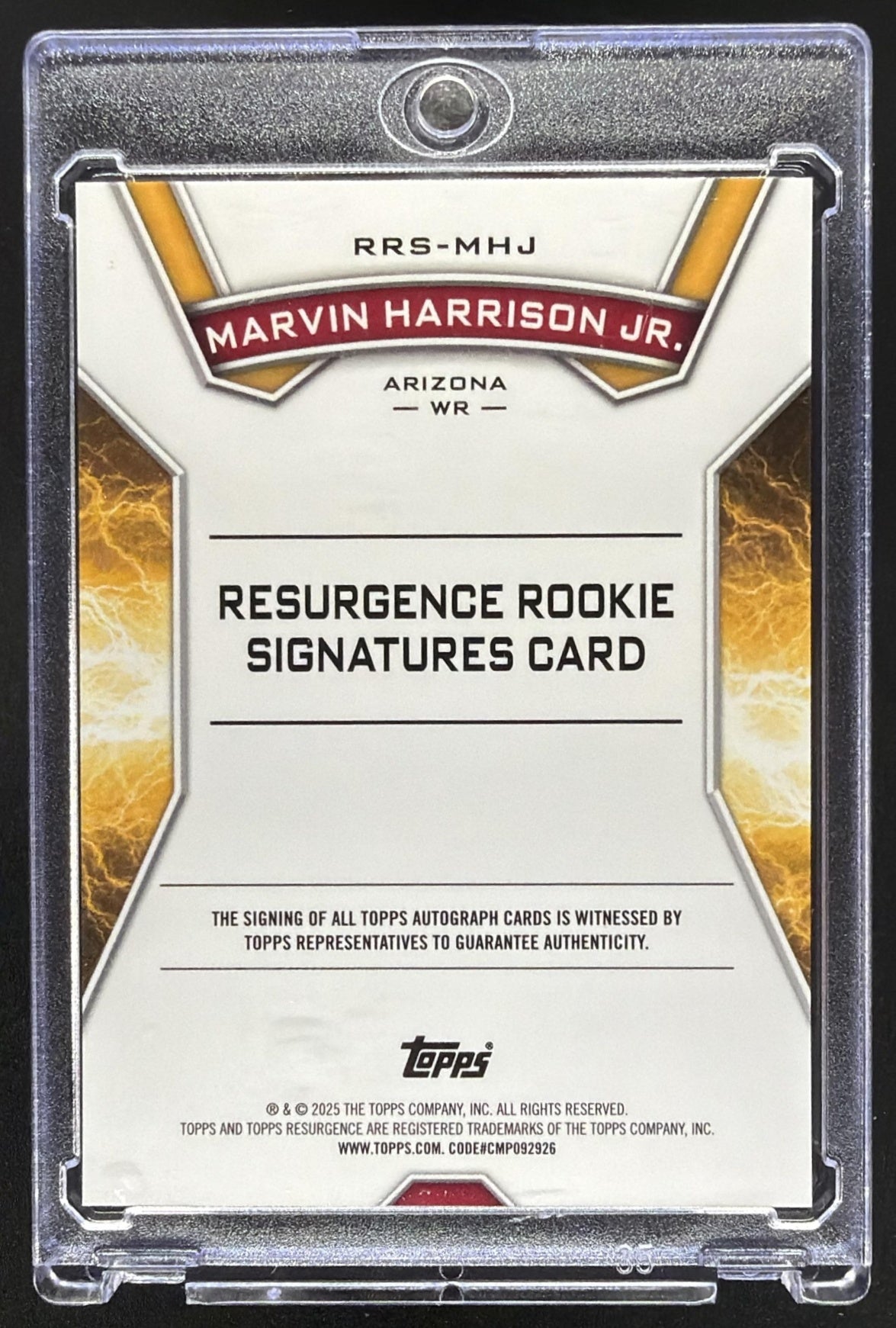2024 Topps Resurgence Marvin Harrison Jr. #RRS-MHJ Rookie Silver RC Auto