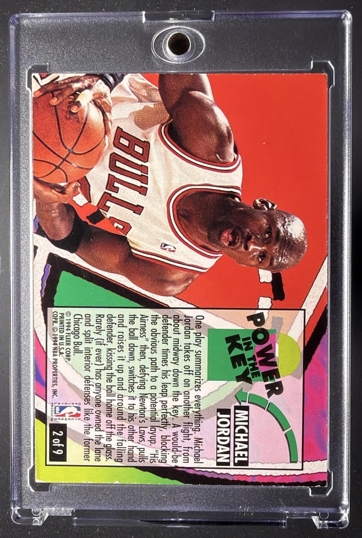 1993-94 Fleer Ultra Michael Jordan #2 Power in the Key LOOK
