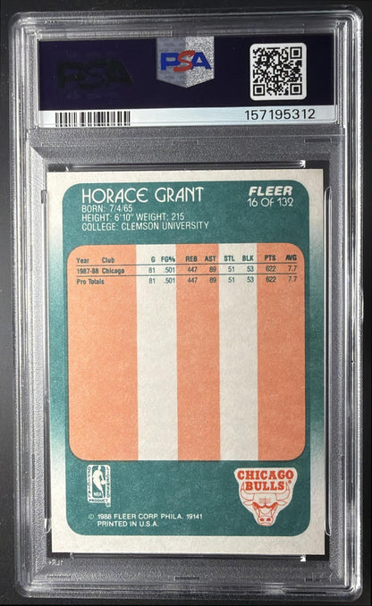 1988-89 Fleer Horace Grant #16 RC PSA 9