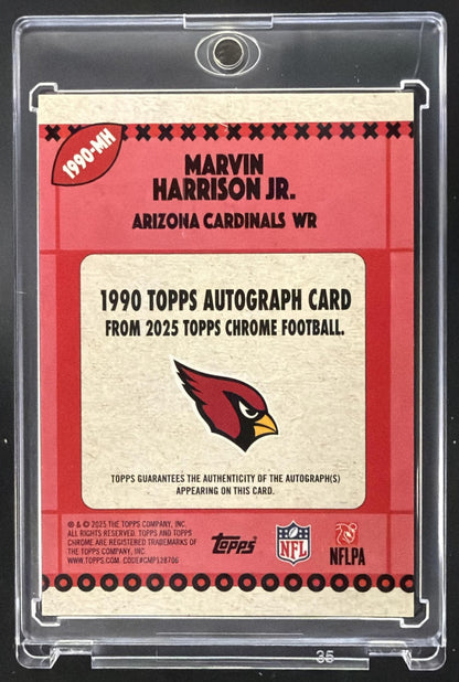 2025 Topps Chrome Marvin Harrison Jr. #1990-MH 1990 Auto Black /10