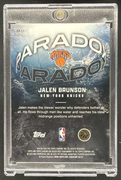 2025-26 Topps Chrome Jalen Brunson #PX-11 Paradox SSP