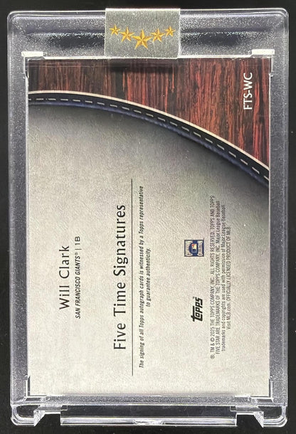 2025 Topps Five Star Will Clark #FTS-WC Time Signature 21/50 Auto