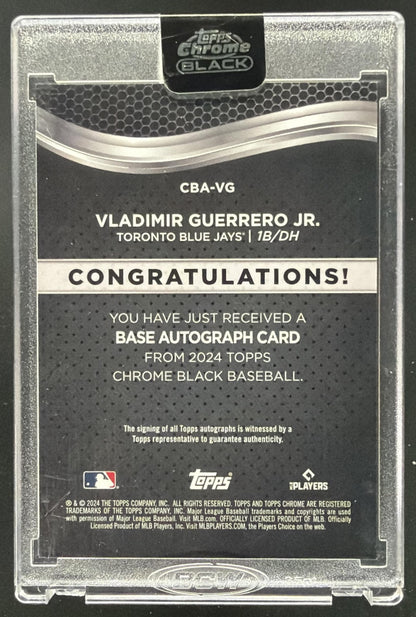 2024 Topps Chrome Black Vladimir Guerrero Jr. #CBA-VG Auto Orange Refractor /25