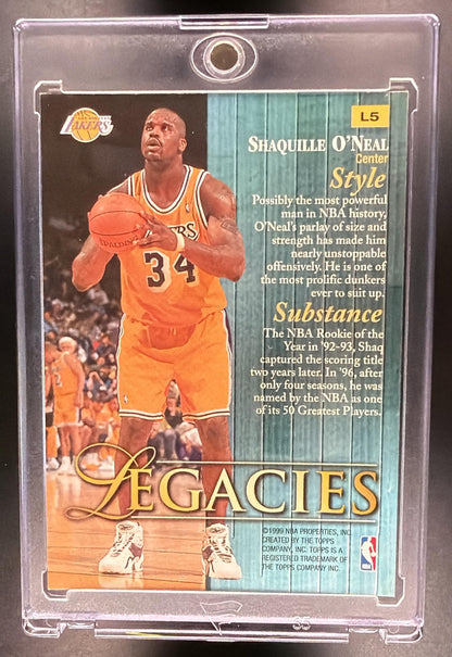 1998-99 Topps Shaquille O'Neal #L5 Legacies