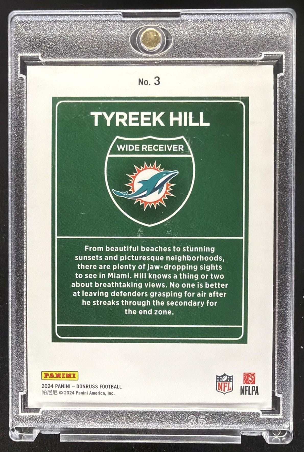 2024 Panini Donruss Tyreek Hill #3 Downtown SSP