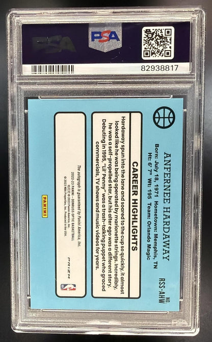 2022 Panini Donruss Optic Anfernee Hardaway #RSS-AHW Retro Series Signatures Choice Auto PSA 9