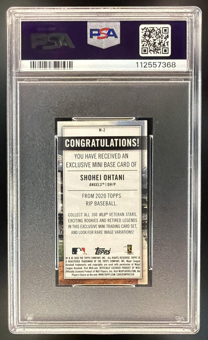 2020 Topps Rip Shohei Ohtani #M-2 Mini Card 10/50 PSA 9