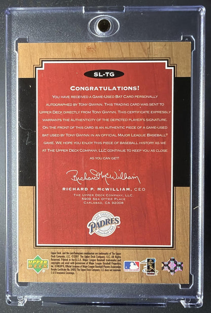 2001 Upper Deck Legends Tony Gwynn #L-TG Legendary Lumber